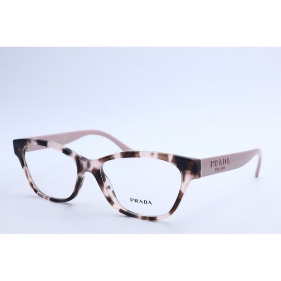 Authentic Prada VPR 03W ROJ-101 Havana Cat Eye Eyeglasses Clear Lenses 53mm - Picture 1 of 5